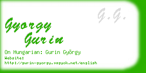 gyorgy gurin business card