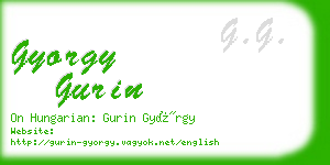 gyorgy gurin business card